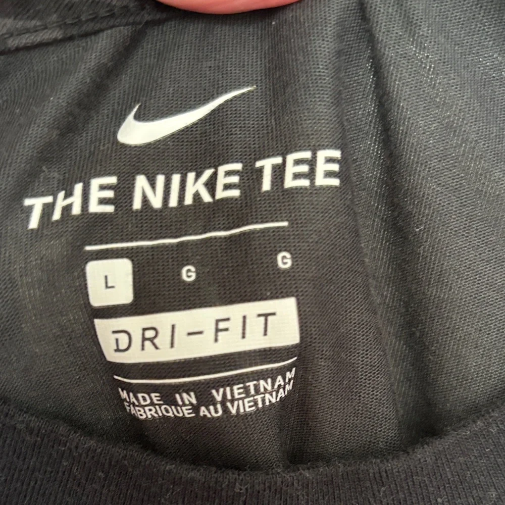 Nike Black Short-Sleeve Tee with Bright Blue Swoosh